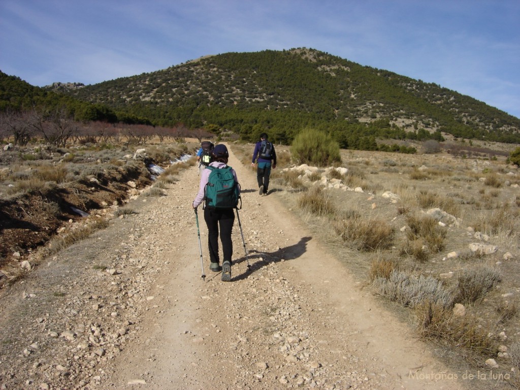 Camino Rural de Los Calarejos, delante los Cerros del Mosquito